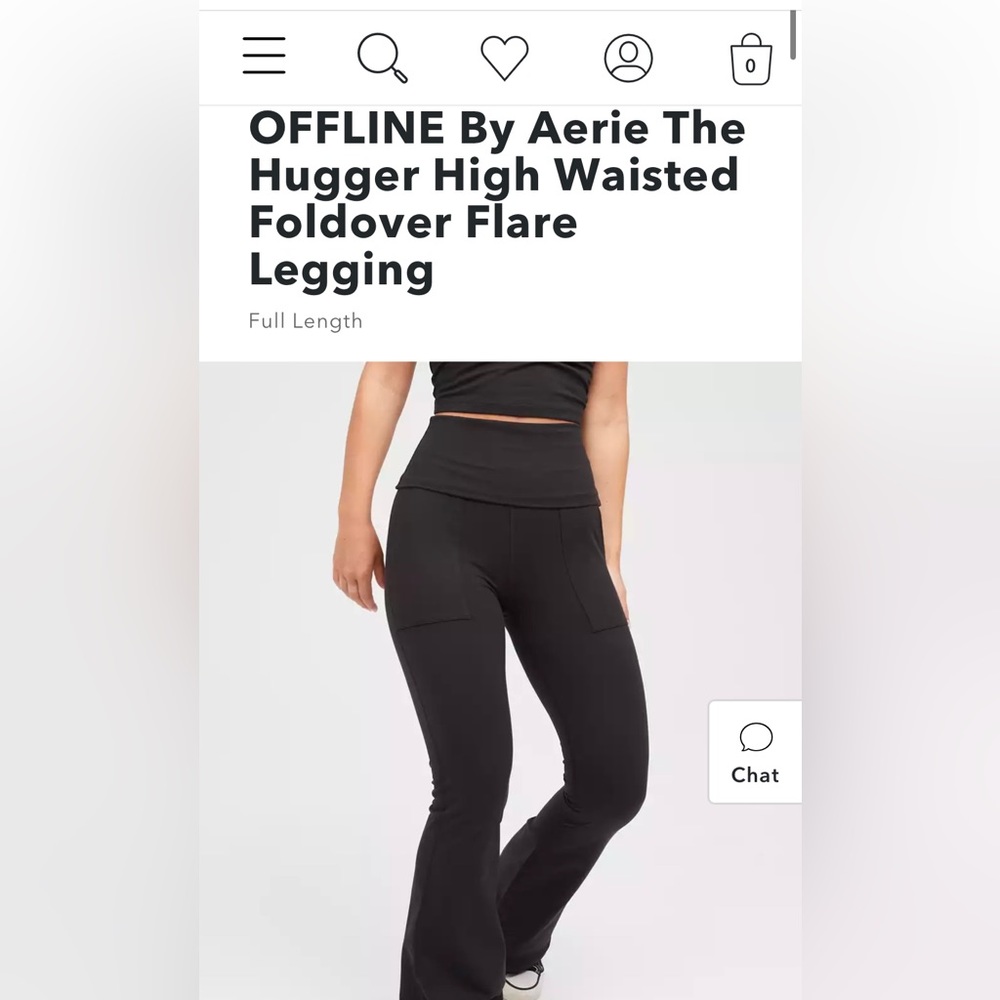 Aerie “The hugger” fold over legging